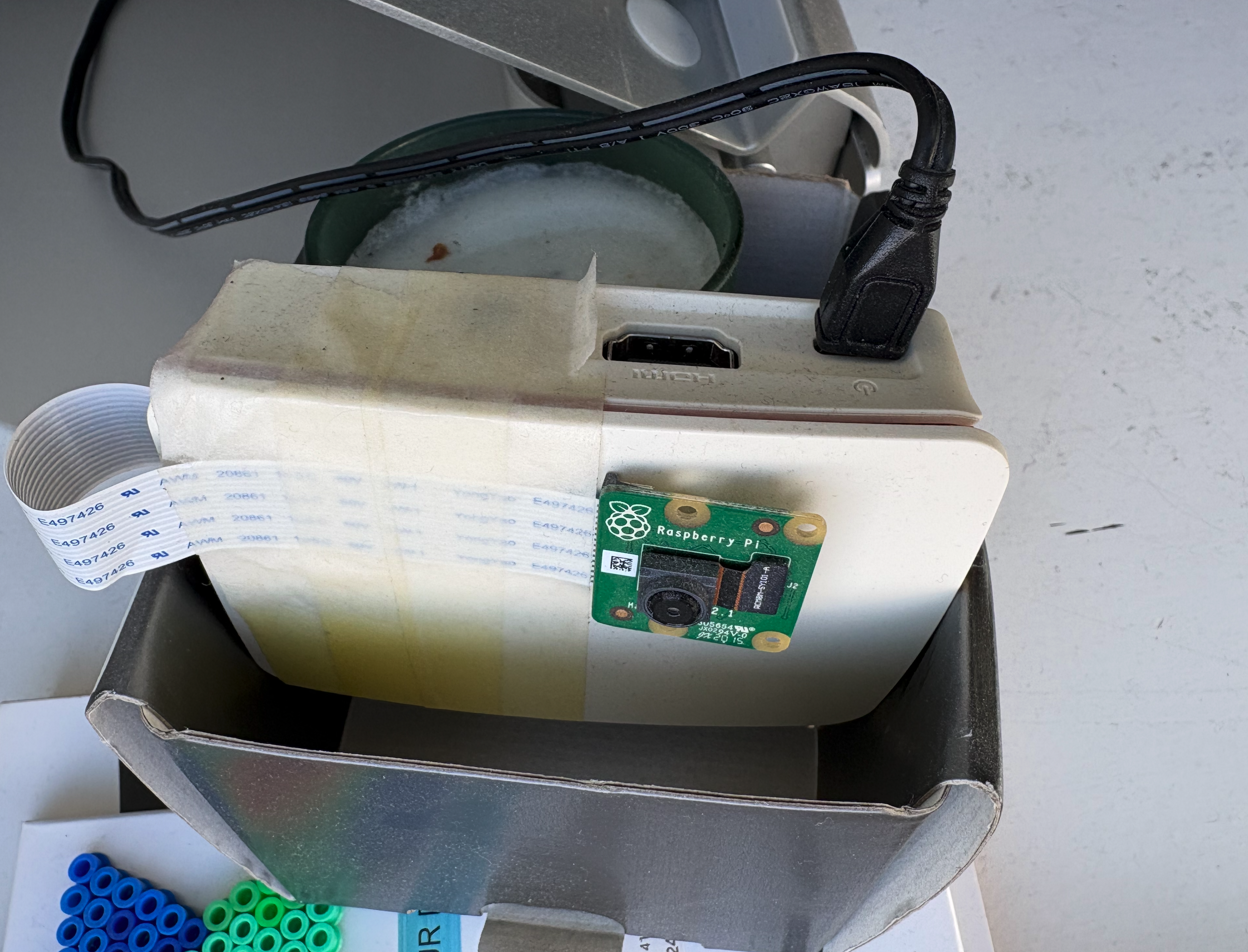 Raspberry Pi mounted on window